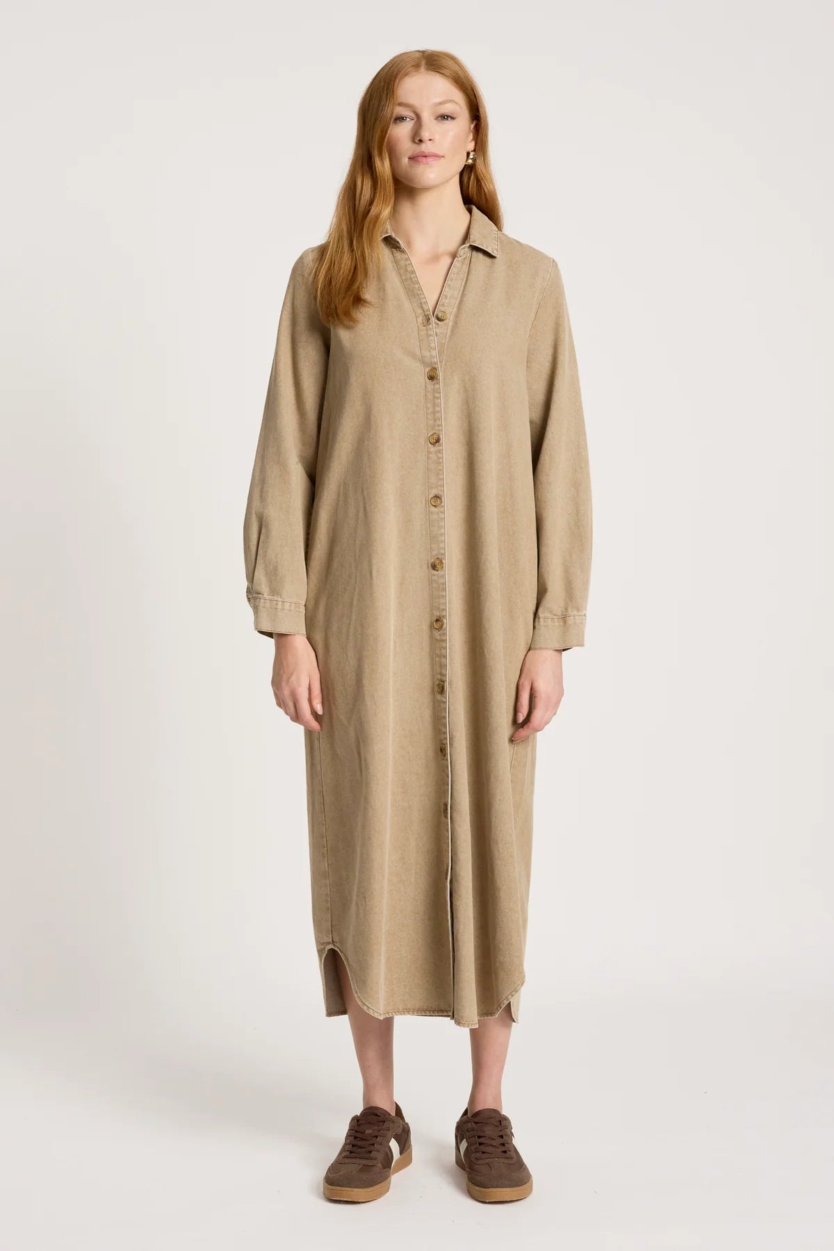 Bodhi Denim Shirt Dress - EB+IVE DRESSES NZ LUMA