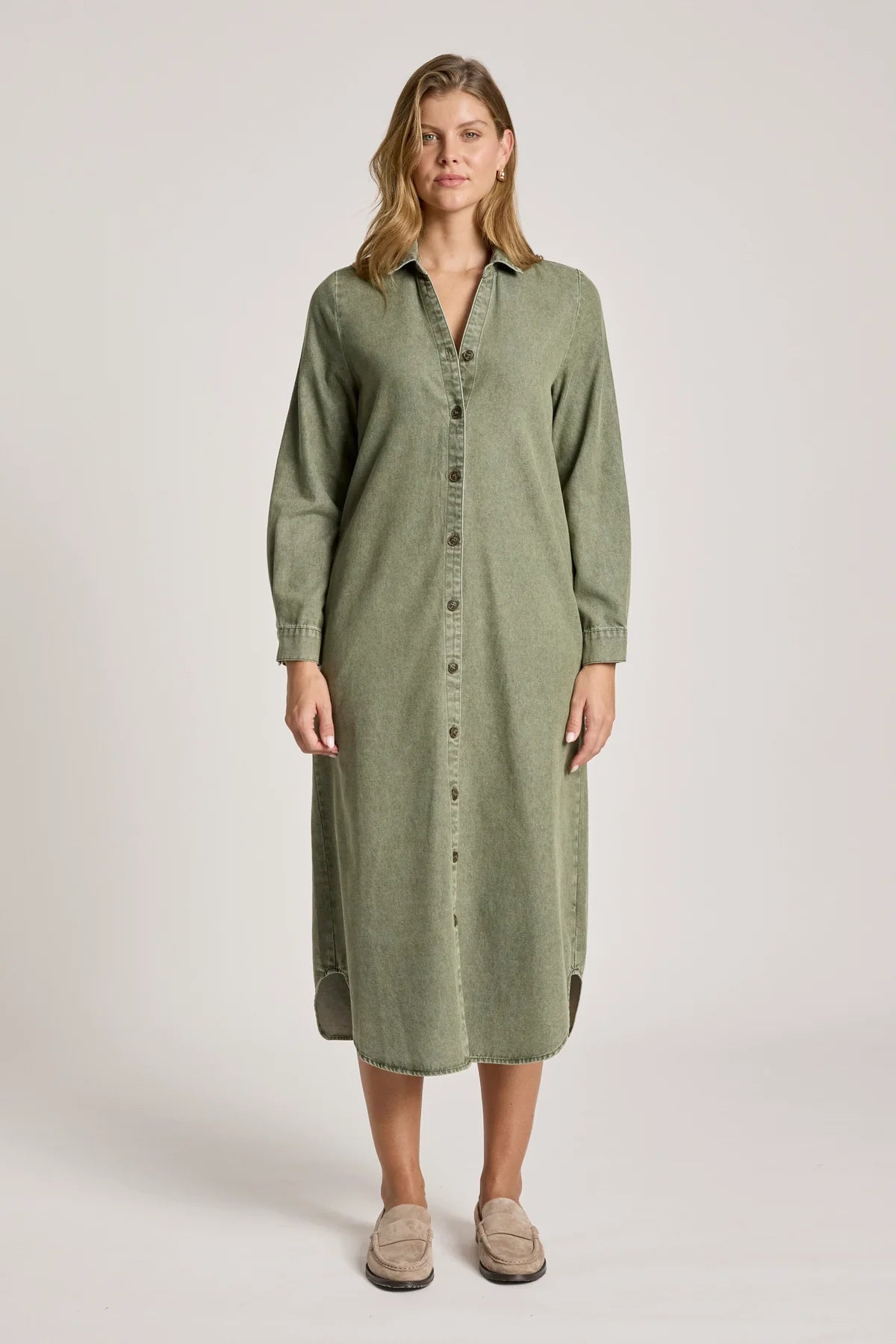 Bodhi Denim Shirt Dress - EB+IVE DRESSES NZ LUMA