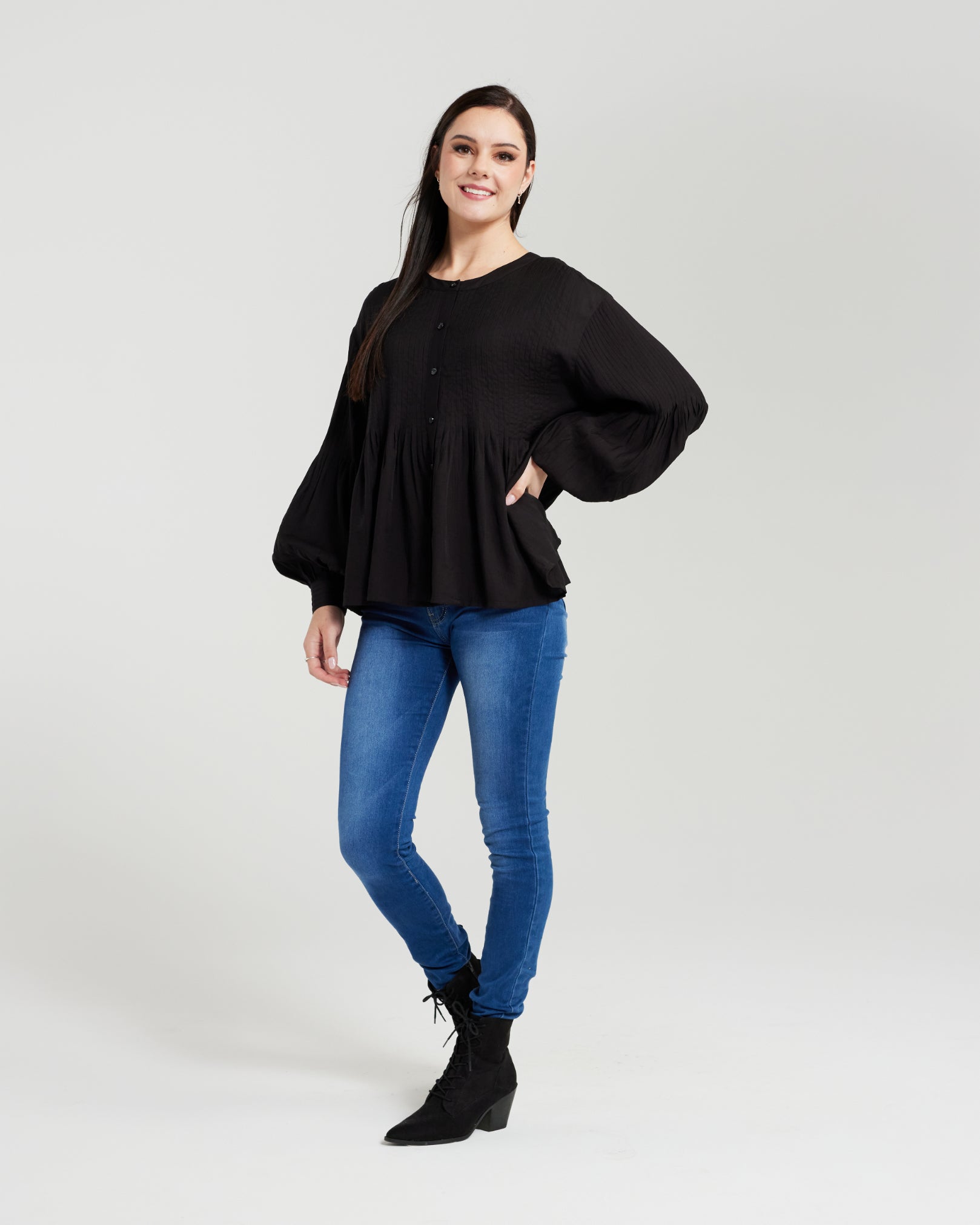 Bridget Top - Black - ZAFINA