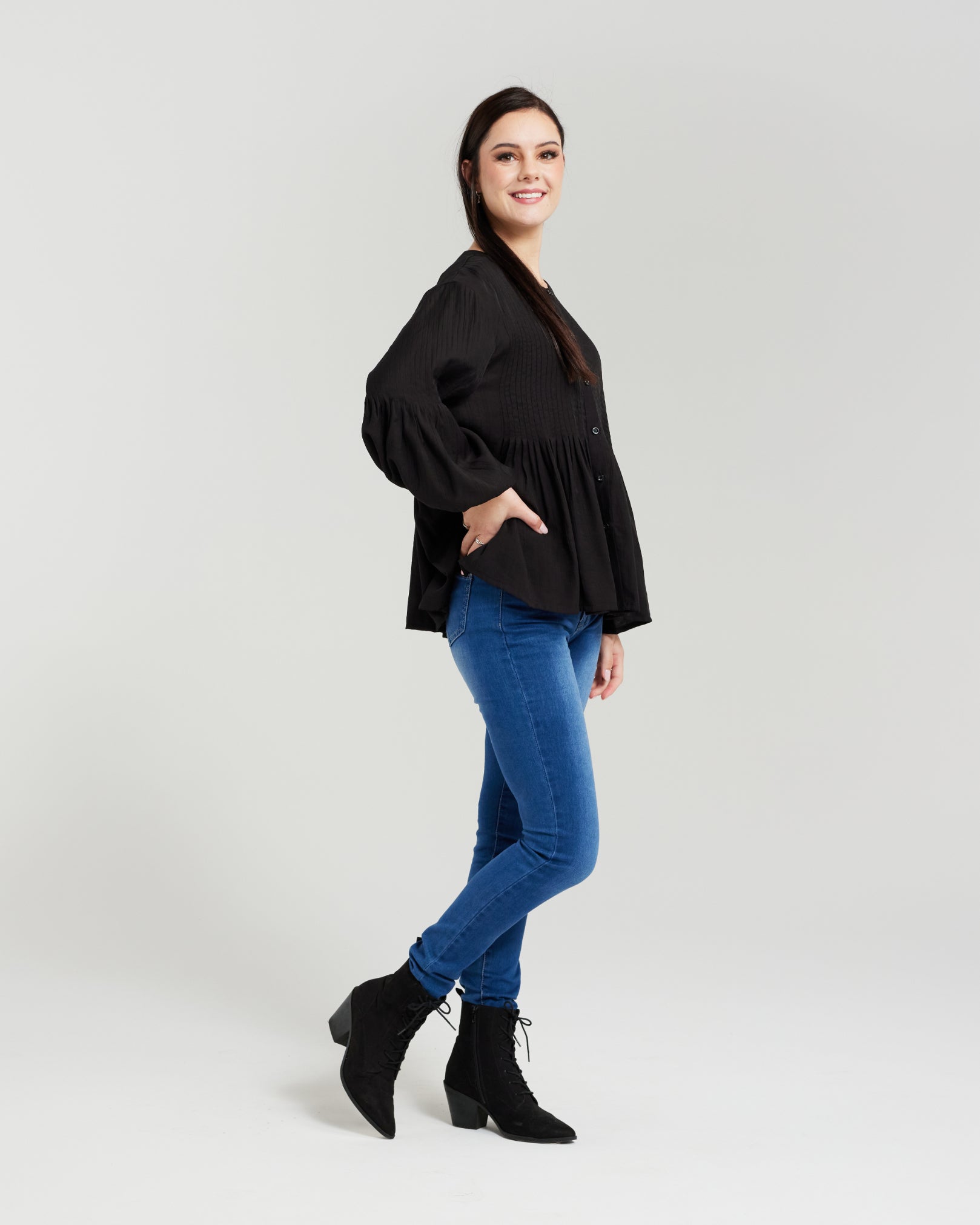 Bridget Top - Black - ZAFINA