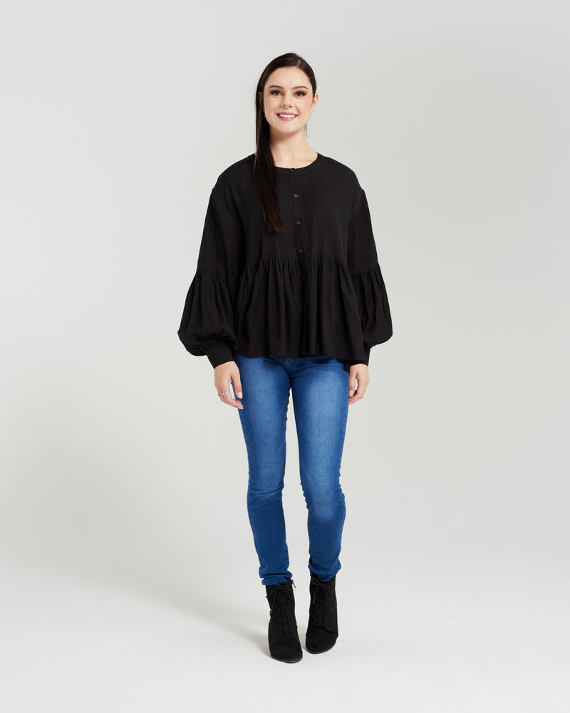 Bridget Top - Black - ZAFINA