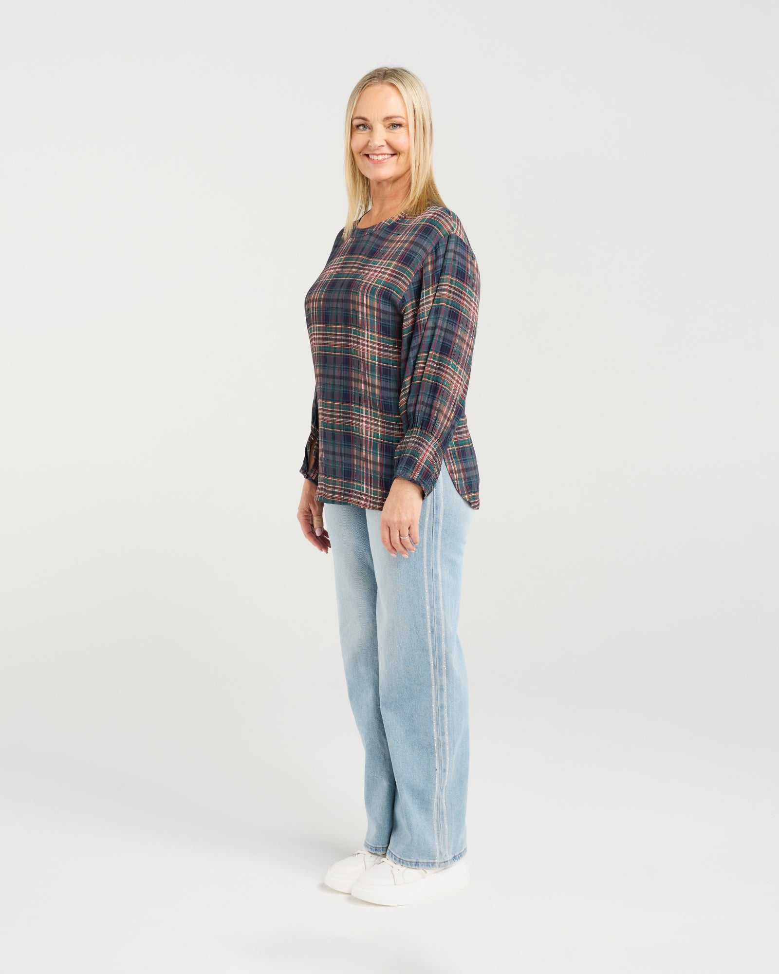 Brynn Top - Classic Plaid - SEDUCE Top NZ LUMA