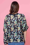 Lola Swing Top - Black Floral- CHARLO Top NZ LUMA