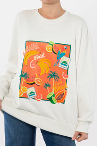 Cabana Sweatshirt - White-HAVEN Top NZ LUMA