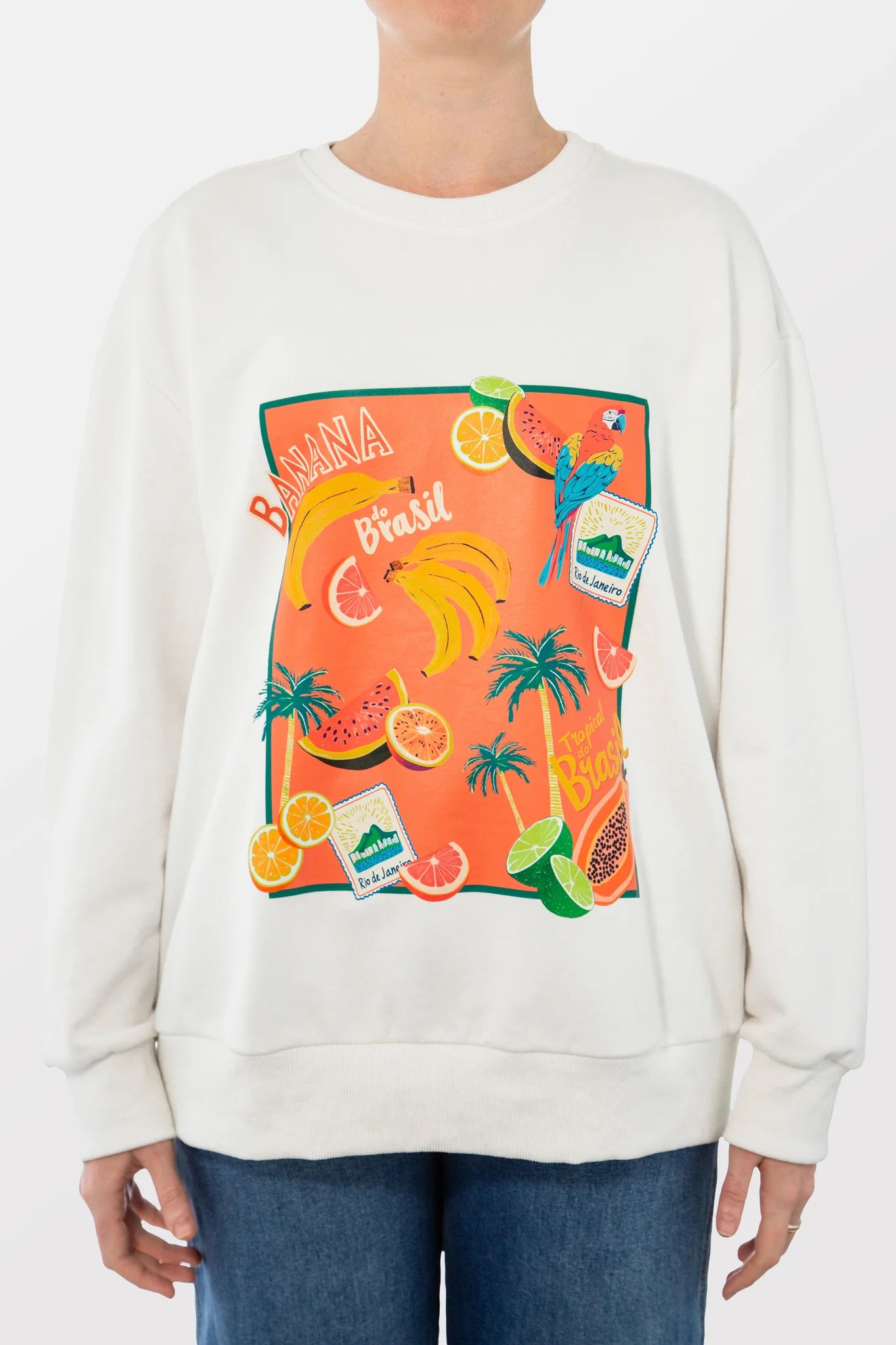 Cabana Sweatshirt - White-HAVEN Top NZ LUMA