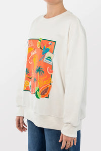 Cabana Sweatshirt - White-HAVEN Top NZ LUMA