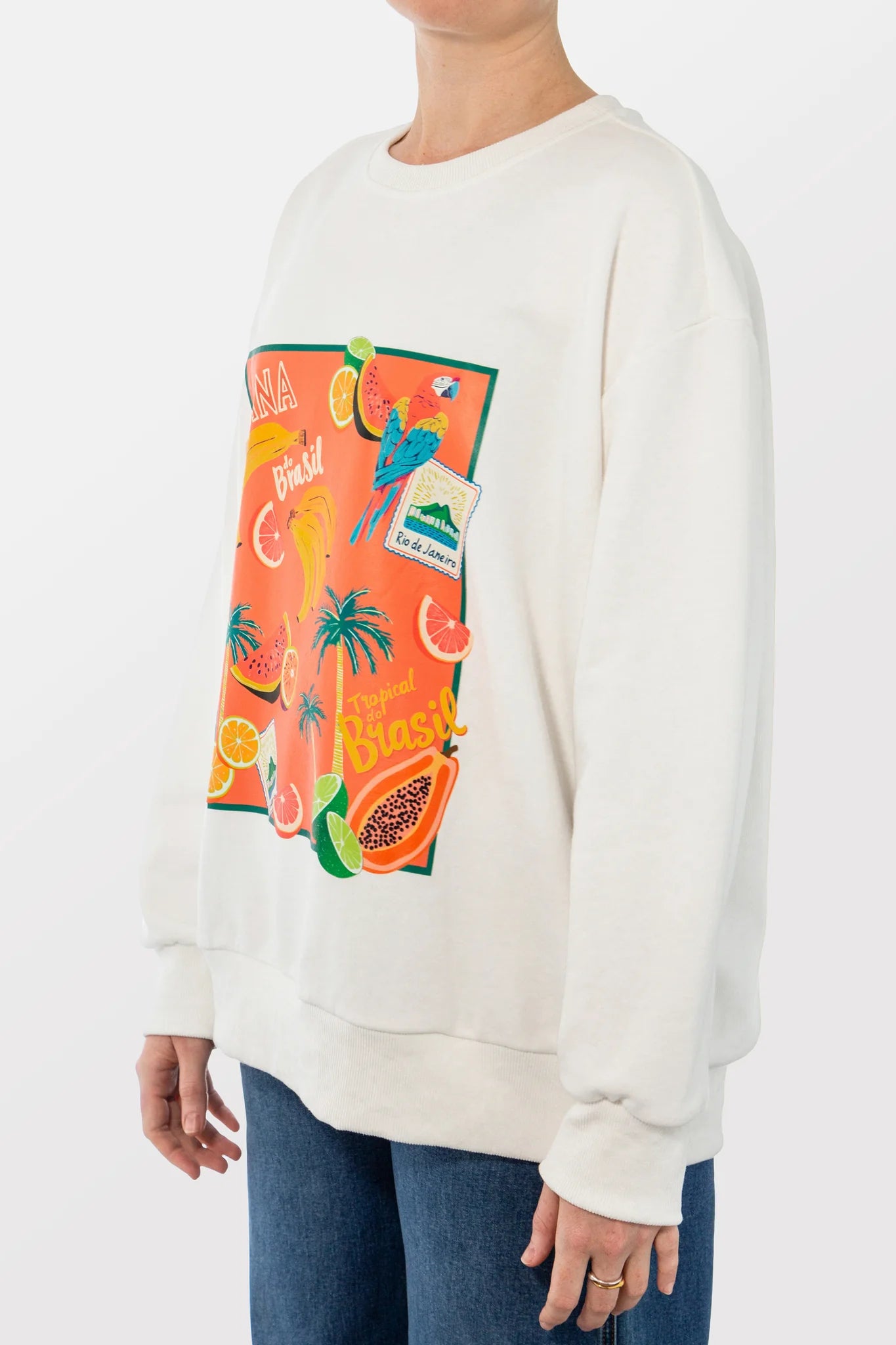Cabana Sweatshirt - White-HAVEN Top NZ LUMA