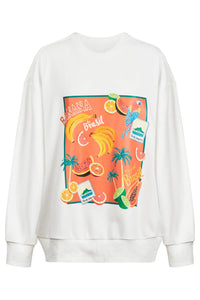 Cabana Sweatshirt - White-HAVEN Top NZ LUMA