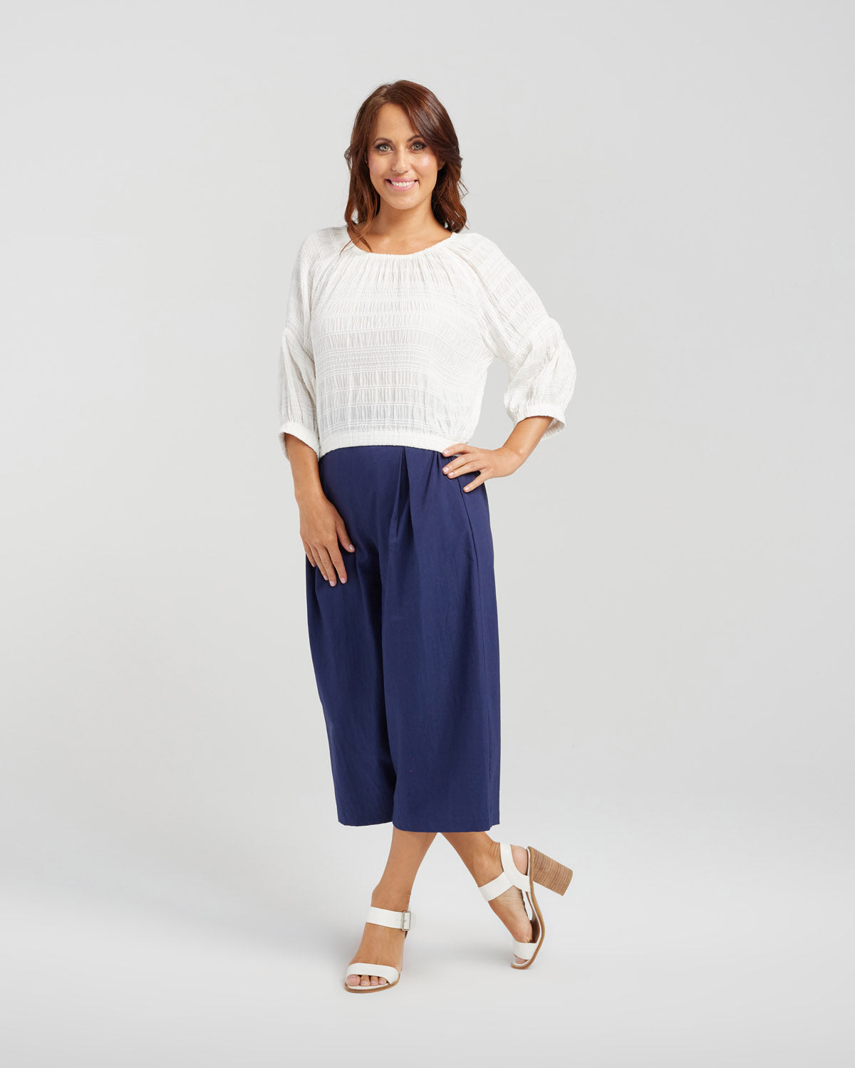 Caitlin Top - ZAFINA Top White 18 14 10 12 16 NZ LUMA