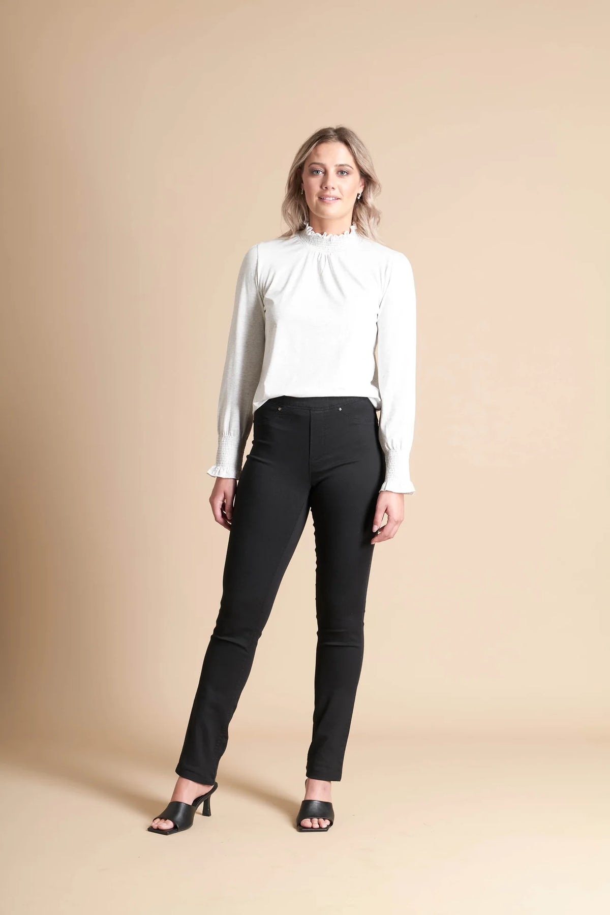 California Stretch Pull On Jeans- MACJAYS Pant 8 BLACK NZ LUMA