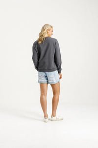 Camilla Crew - Graphite w Candy Apple X - HOME LEE Top NZ LUMA