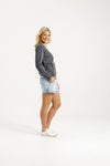 Camilla Crew - Graphite w Candy Apple X - HOME LEE Top NZ LUMA