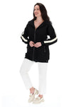 Camryn Hooded Sweater - Black - CHARLO Jacket NZ LUMA