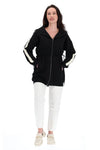 Camryn Hooded Sweater - Black - CHARLO Jacket NZ LUMA