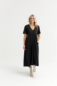 Carley Dress - Black - HOME LEE Dress NZ LUMA