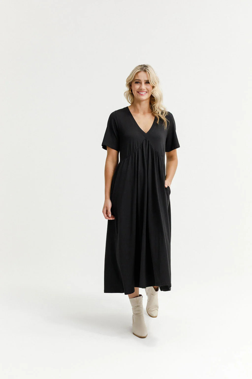 Carley Dress - Black - HOME LEE Dress NZ LUMA