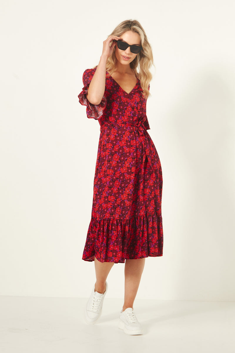 Carmen Dress - Floral Print - LEMON TREE Dress NZ LUMA