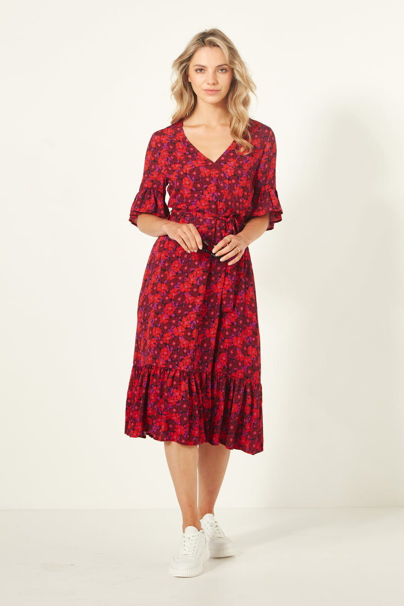 Carmen Dress - Floral Print - LEMON TREE Dress NZ LUMA