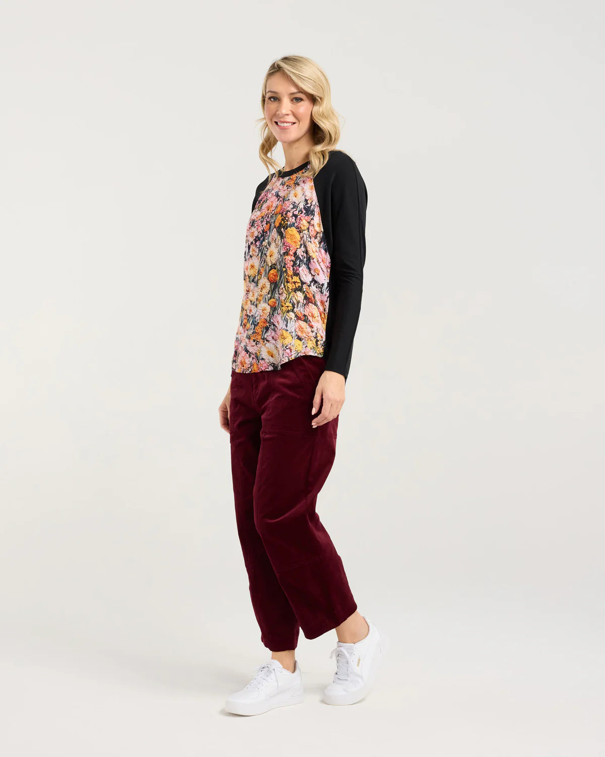 Chandler Print Front Top - BLACKTONE TOPS NZ LUMA