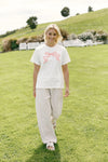 Chris Tee-White w Berry Blossom Bow -HOME LEE Top NZ LUMA