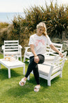 Chris Tee-White w Berry Blossom Bow -HOME LEE Top NZ LUMA