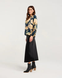 Christie Frill Neck Top - Blackstone TOPS NZ LUMA