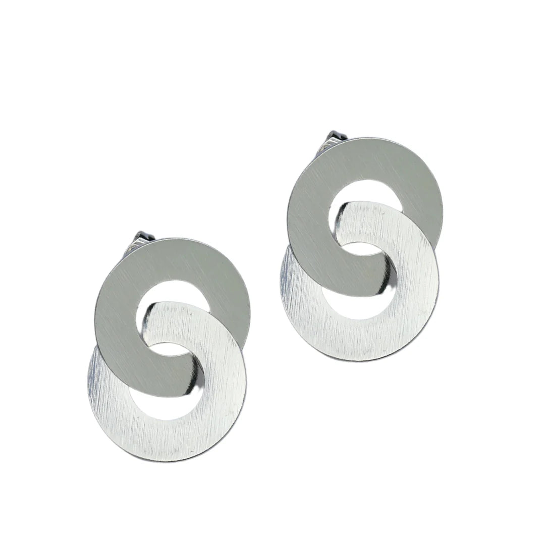 Circula Silver Stud Earrings - FABULEUX VOUS Accessories NZ LUMA