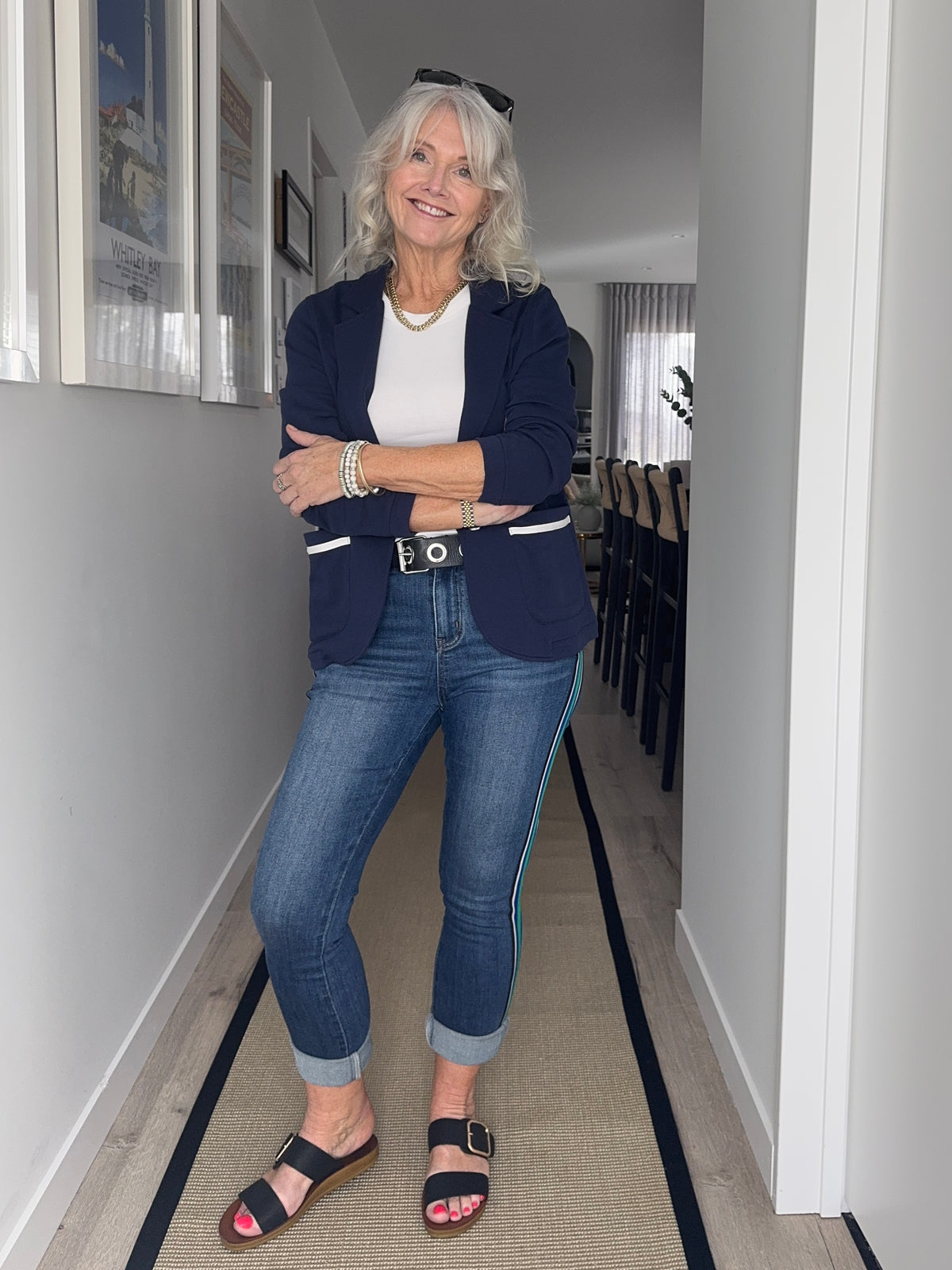 Claudia Sweat Jacket - Navy - LEMON TREE Jacket NZ LUMA
