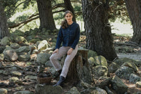 Collarless Cable Jacket - Ink Denim - VASSALLI Jacket NZ LUMA