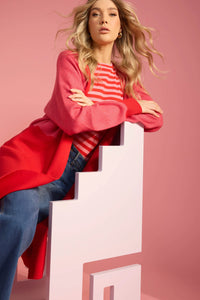 Cyprus Cardigan - Chilli/Pink - HAVEN