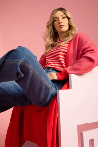 Cyprus Cardigan - Chilli/Pink - HAVEN