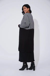 Cyprus Cardigan - White/Kohl - HAVEN