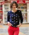Daisy Embroidered Cable Knit Cardigan - JOE BROWNS