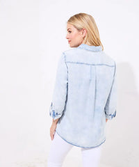 Daisy Embroidered Denim Shirt - JOE BROWNS (Copy)