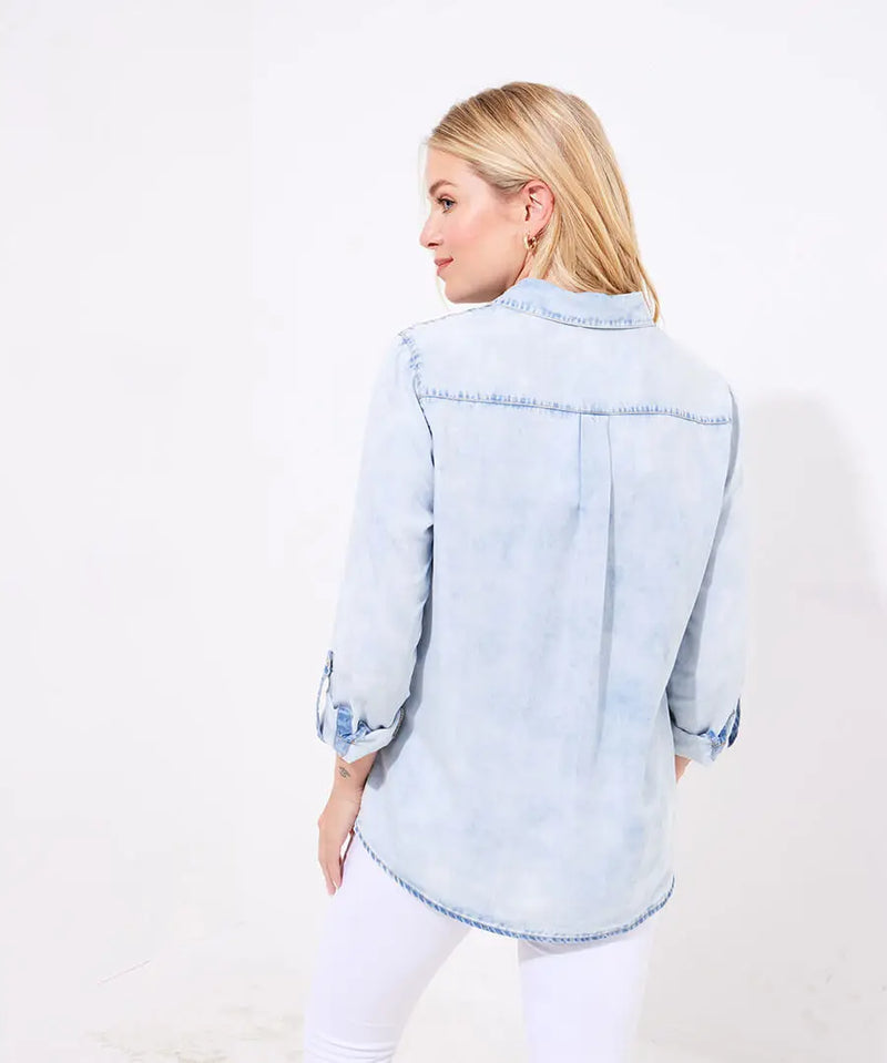 Daisy Embroidered Denim Shirt - JOE BROWNS (Copy)
