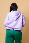 Dayna Embossed Hoodie - Lilac - CHARLO Top NZ LUMA