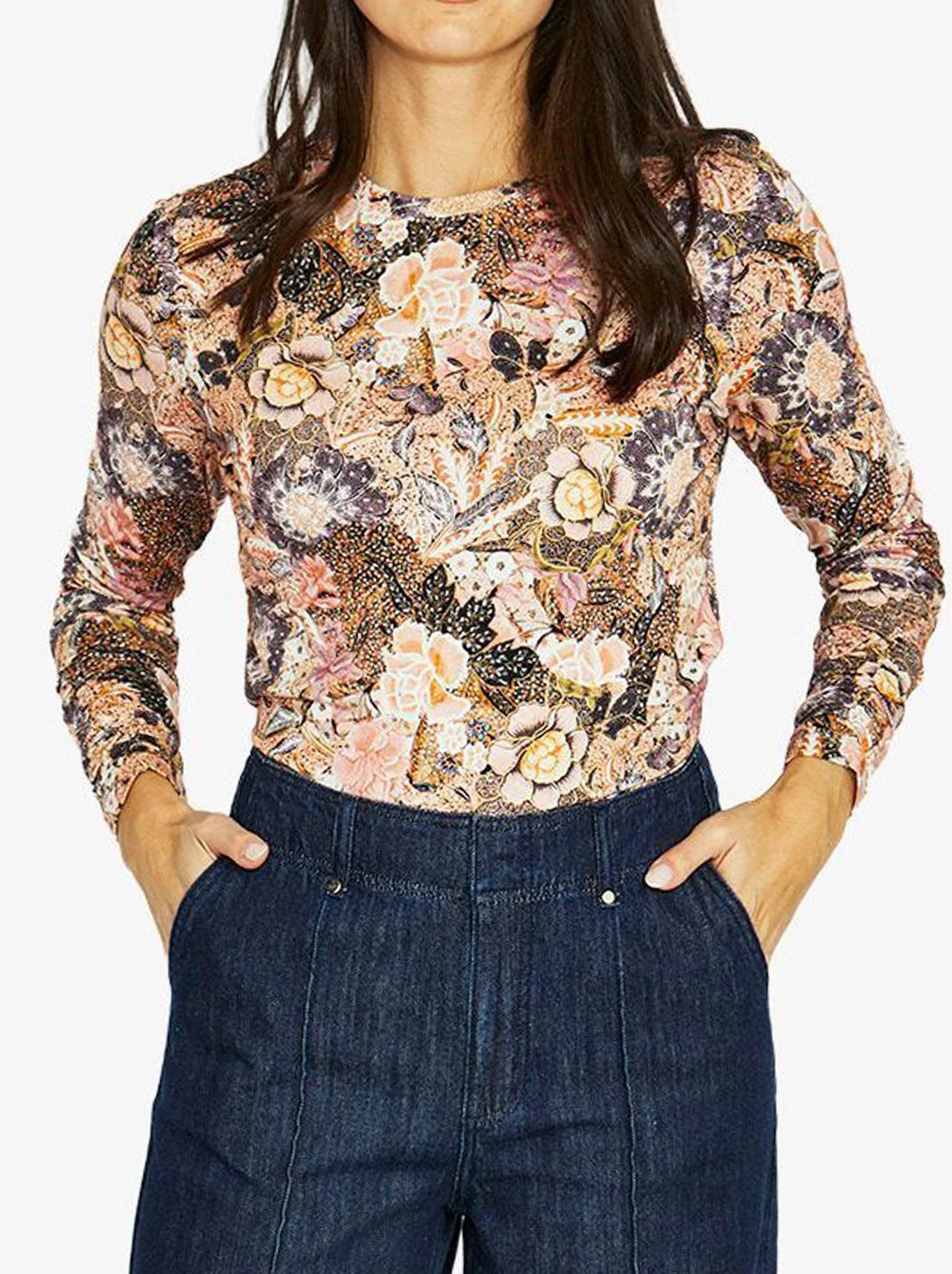 Delicate Paisley Long Sleeve Tee - JUMP Top NZ LUMA