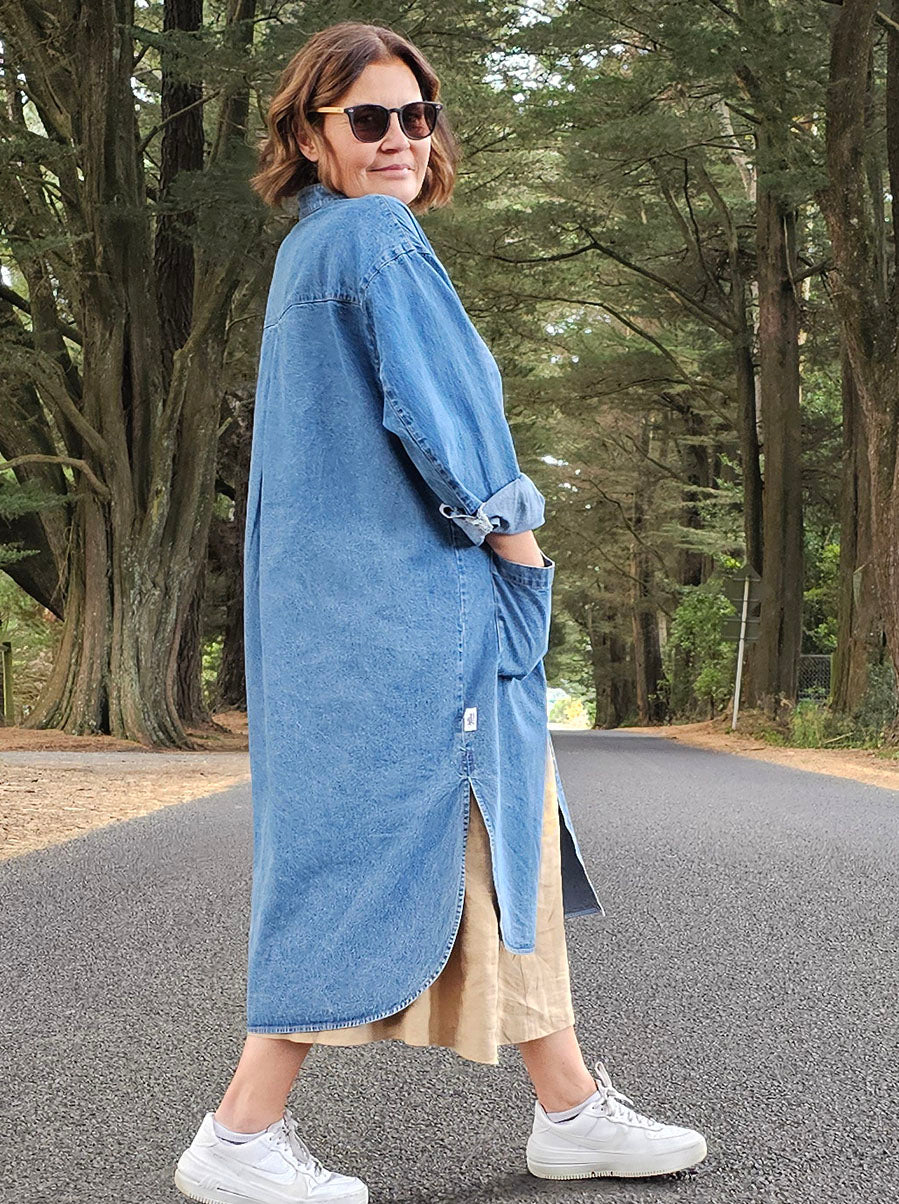 Della Denim Duster - HELLO FRIDAY COAT NZ LUMA