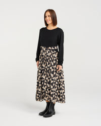 Della Dress - Golden Grid - SEDUCE Dress NZ LUMA