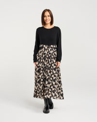 Della Dress - Golden Grid - SEDUCE Dress NZ LUMA