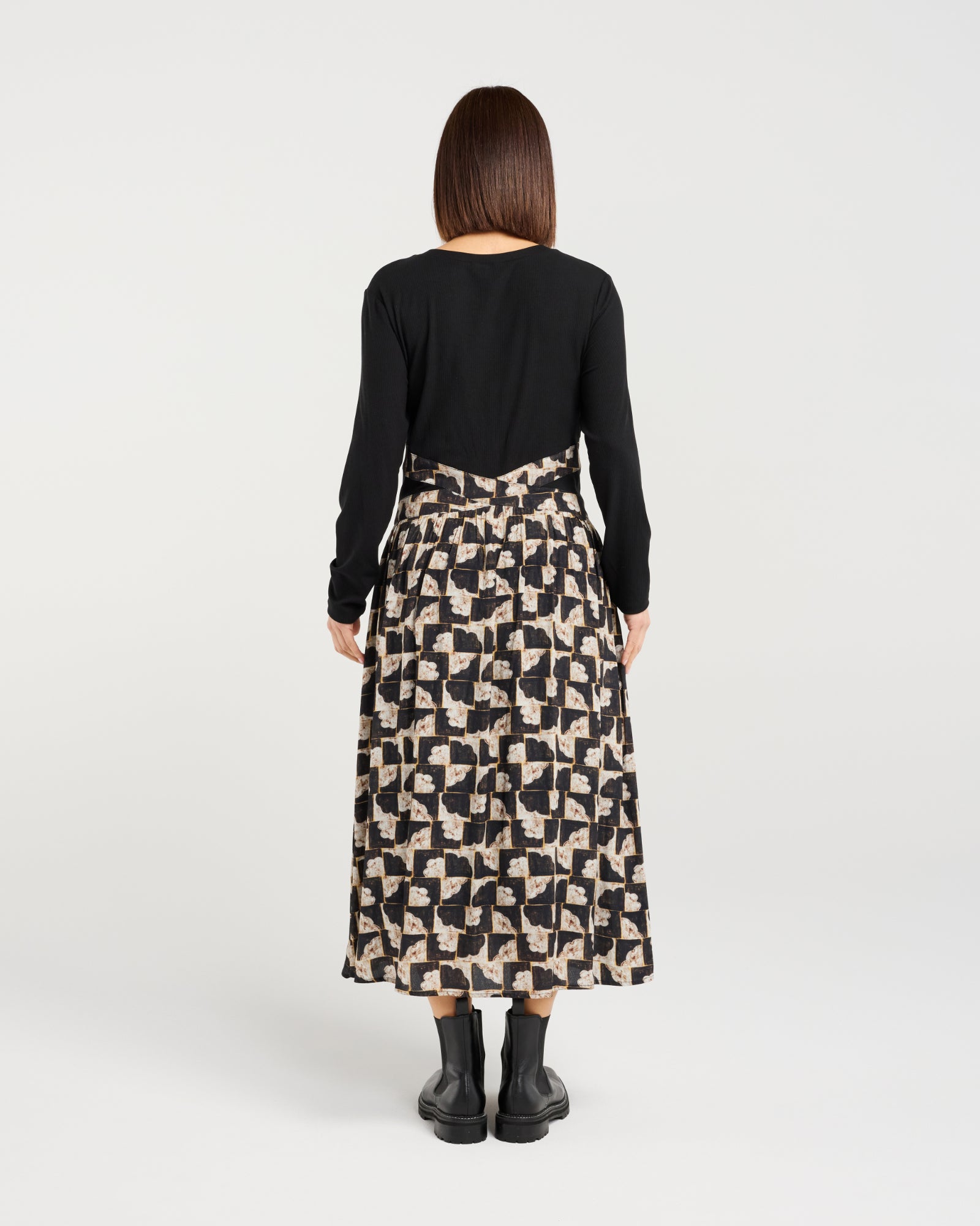 Della Dress - Golden Grid - SEDUCE Dress NZ LUMA