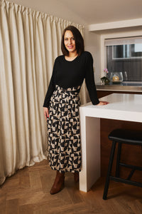 Della Dress - Golden Grid - SEDUCE Dress NZ LUMA