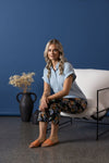 Drop Shoulder Tencel Shirt Con. Pocket Trim - Chambray - VASSALLI