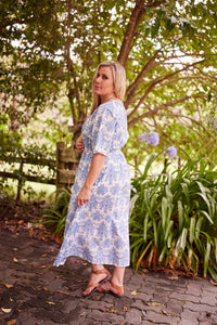 LIBERTINE - Devotion Dress - Cornflower Embroidery