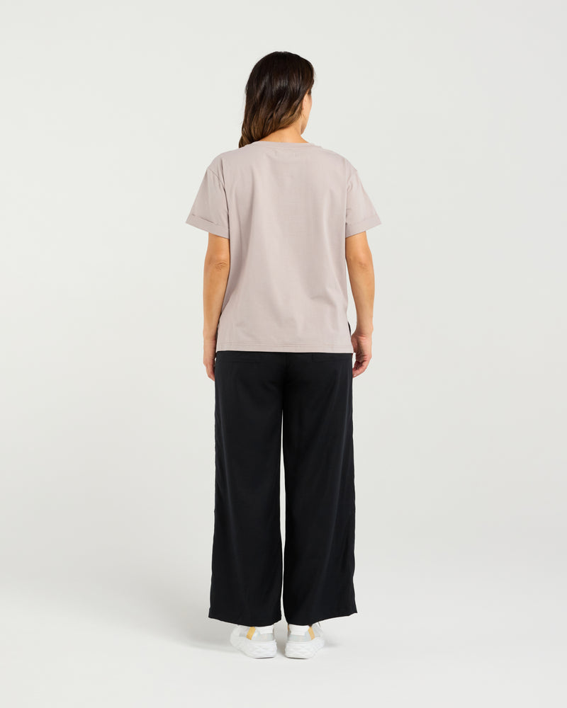 Elena T-Shirt - Grey - Zafina Top NZ LUMA