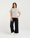 Elena T-Shirt - Grey - Zafina Top NZ LUMA