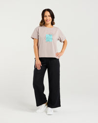 Elena T-Shirt - Grey - Zafina Top NZ LUMA