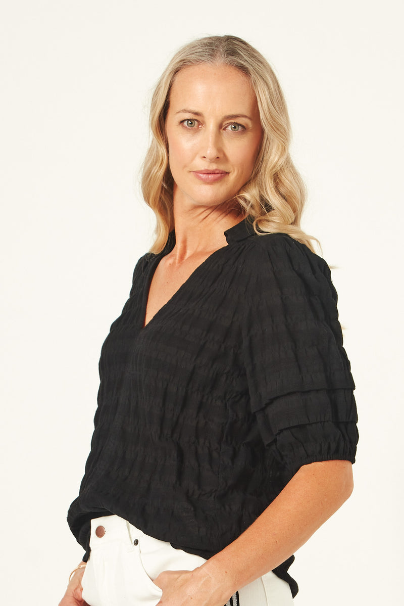 Elena Top - Black - LEMON TREE Top NZ LUMA