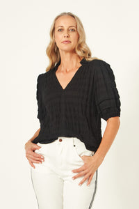 Elena Top - Black - LEMON TREE Top NZ LUMA