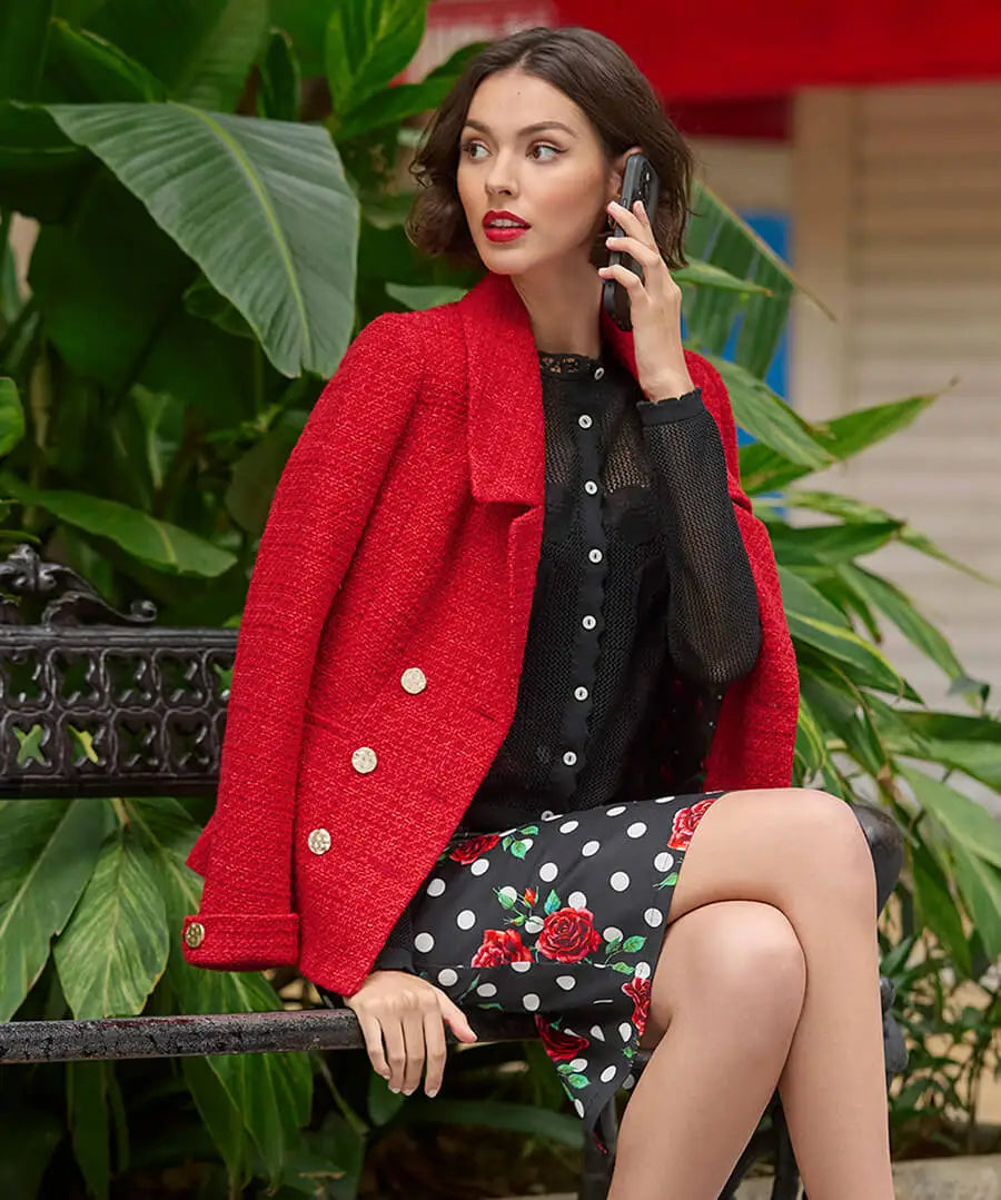 Elle Statement Tweed Jacket - JOES BROWNS Jacket NZ LUMA